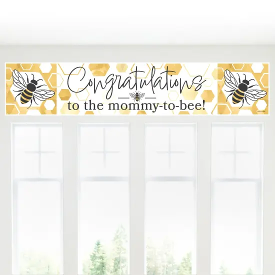 Big Dot of Happiness Little Bumblebee - Bee Baby Shower Decorations Party Banner {6}