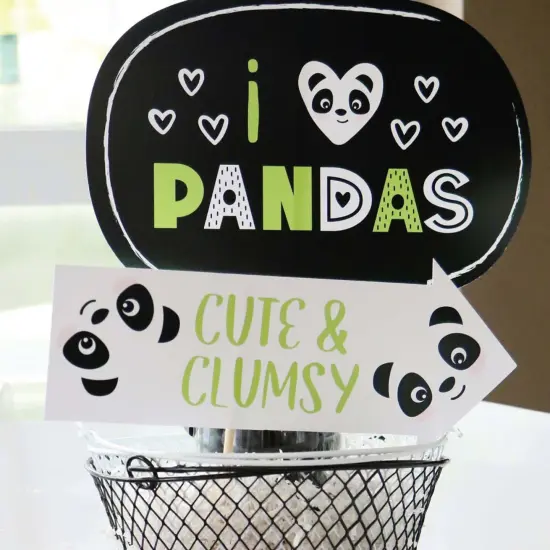 Big Dot of Happiness Funny Party Like a Panda Bear - Baby Shower or Birthday Party Photo Booth Props Kit - 10 Piece {7}