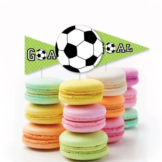 Big Dot of Happiness Goaaal - Soccer DIY Shaped Baby Shower or Birthday Party Cut-Outs - 24 Count {4}