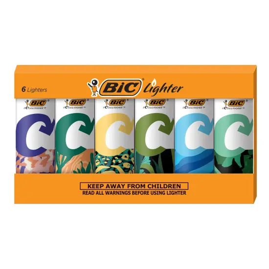 BIC Ecolutions Pocket Lighter, 6-Pack of Ecofriendly Candle Lighters, 100% Recycled Packaging and 55% Recycled Metal, 30% Carbon Offset {2}