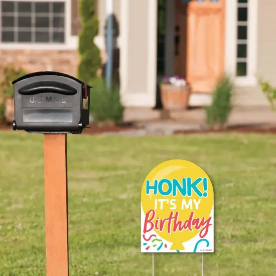 Big Dot of Happiness Honk, It's My Birthday - Outdoor Lawn Sign - Birthday Party Parade Yard Sign - 1 Piece {3}