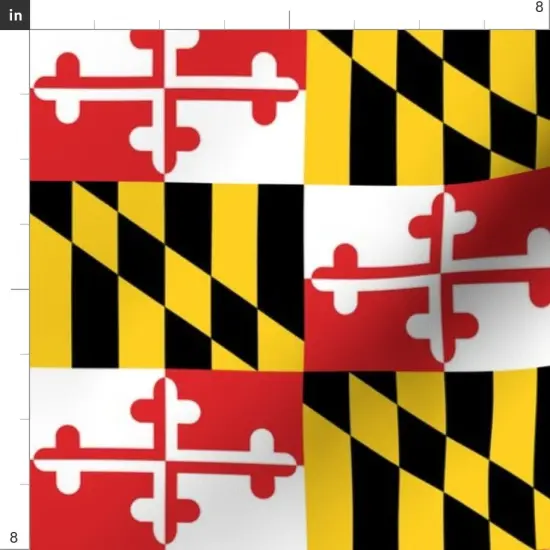 Various Fabrics by the Yard or Fat Quarter Maryland Flags Flag Horse Racing State Sailing Naval Custom Printed Fabric by Spoonflower {4}