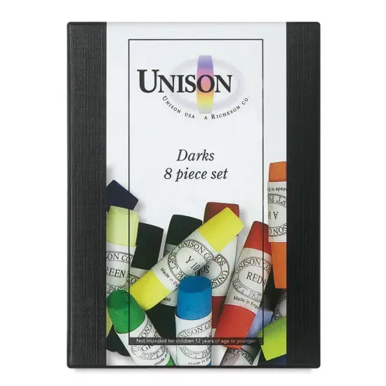 Unison Handmade Pastel Set - Dark Colors, Set of 8, Full Stick {1}