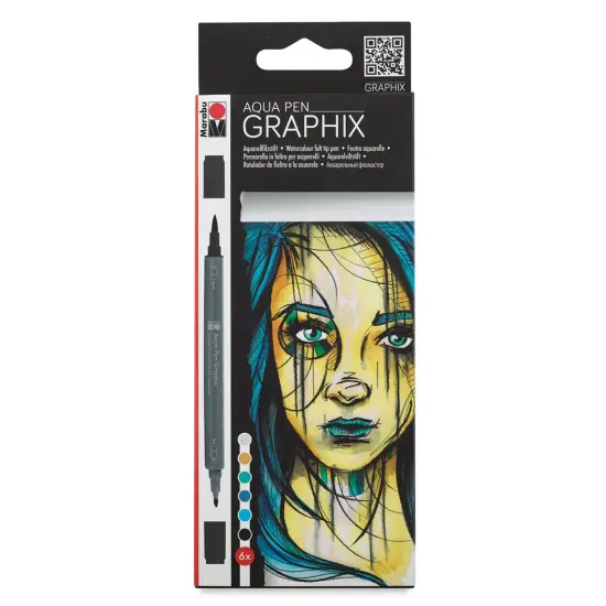 Marabu Graphix Aqua Pen - Metropolitan, Set of 6 {1}