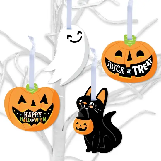 Big Dot of Happiness Jack-O'-Lantern Halloween - Kids Halloween Decorations - Tree Ornaments - Set of 12 {1}