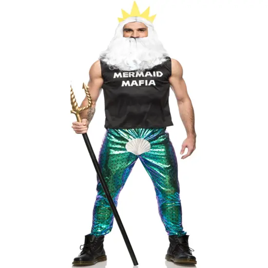 Mens Mermaid Mafia King Of The Ocean Costume {1}