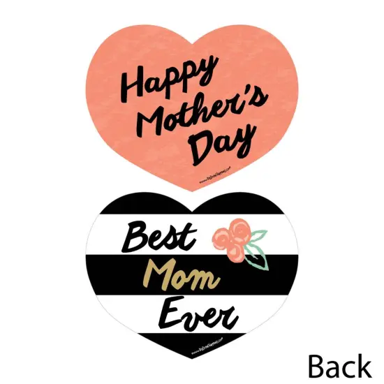 Big Dot of Happiness Best Mom Ever - Heart Decorations DIY Mother's Day Essentials - Set of 20 {4}