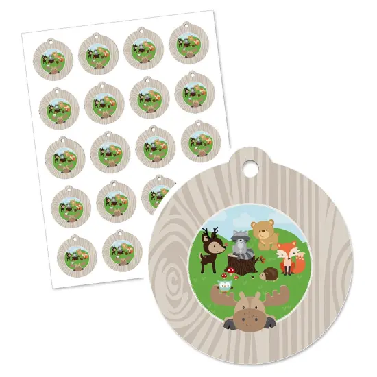 Big Dot of Happiness Woodland Creatures - Baby Shower or Birthday Party Favor Gift Tags (Set of 20) {3}
