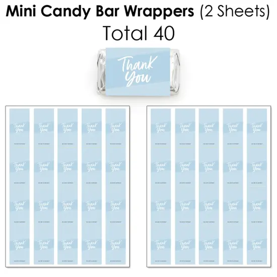Big Dot of Happiness Dusty Blue Elegantly Simple - Guest Party Favors Candy Favor Sticker Kit - 304 Pieces {4}