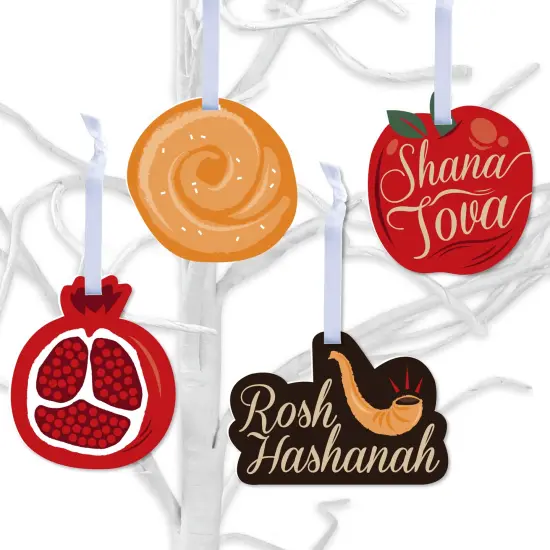 Big Dot of Happiness Rosh Hashanah - New Year Decorations - Tree Ornaments - Set of 12 {1}