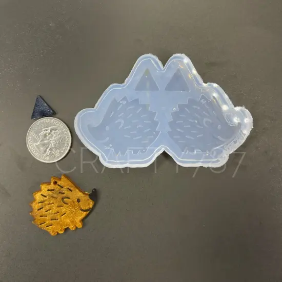 Hedgehog Porcupine Dangle Earring Mold (C7) {5}