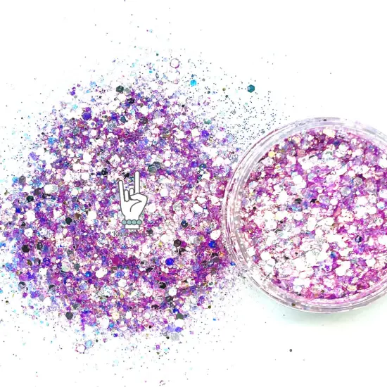 Dr. Feelgood Fuchsia Resin Rockers Exclusive Glam Metal Pixie for Poxy Chunky Glitter Mix {1}