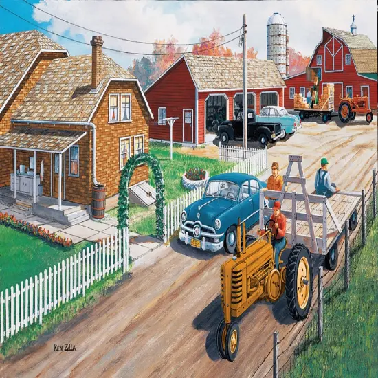 Sunsout Neighbors Helping Neighbors 300 pc Jigsaw Puzzle 39902 {1}