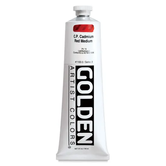 Golden Heavy Body Artist Acrylics - Cadmium Red Medium, 5 oz Tube {1}