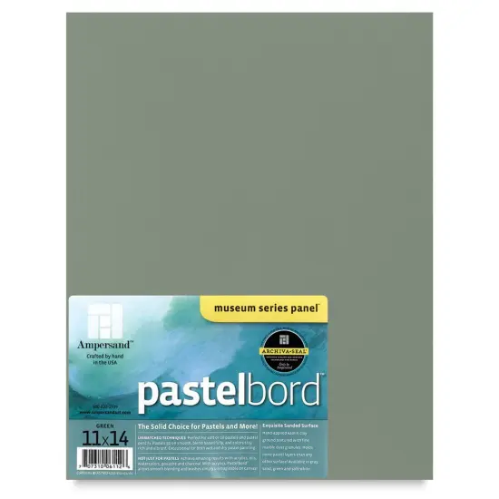 Ampersand Pastelbord Panel - 11" x 14", 1/8" Profile, Dark Green {1}