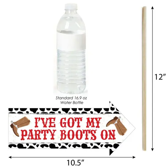 Big Dot of Happiness Funny Western Hoedown - Wild West Cowboy Party Photo Booth Props Kit - 10 Piece {4}