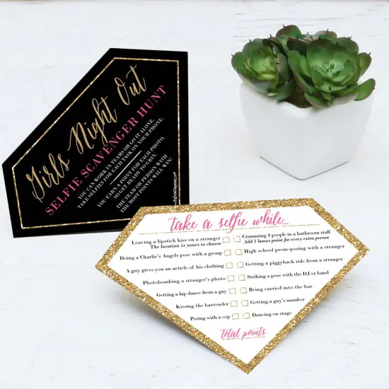 Big Dot of Happiness Selfie Scavenger Hunt - Girls Night Out - Party Game - Set of 12 {6}