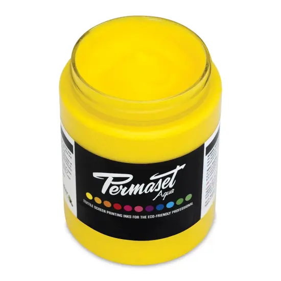 Permaset Aqua Fabric Ink - Mid Yellow, 300 ml {1}