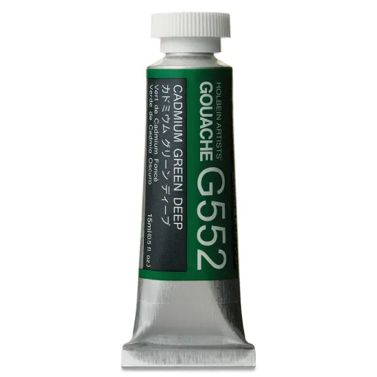 Holbein Artists' Gouache - Cadmium Green Deep, 15 ml tube {1}