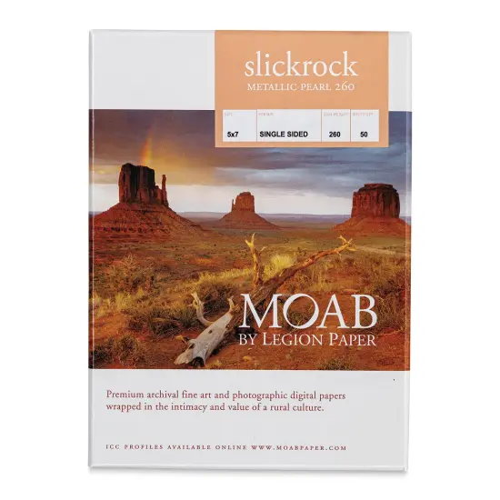 Legion Moab Slickrock Metallic Paper - 5" x 7", Pearl, Pkg of 50 Sheets {1}