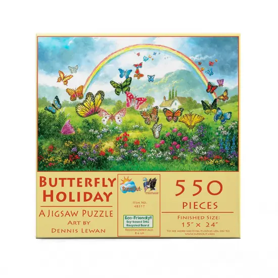 Sunsout Butterfly Holiday 550 pc Jigsaw Puzzle 48317 {4}