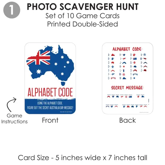 Big Dot of Happiness Australia Day - 4 G&rsquo;Day Mate Aussie Party Games - 10 Cards Each - Gamerific Bundle {6}