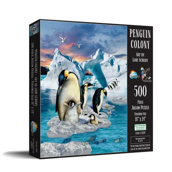 Sunsout Penguin Colony 500 pc Jigsaw Puzzle 35149 {3}