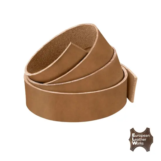 ELW Vegetable Tanned 8-9 oz. (3.2-3.6mm) Straps, Belts, Strips Length50" (127cm) - Full Grain Veg Tan Leather Cowhide Heavy DIY Craft - Holsters, Belt Blanks, Furniture, Stamping {5}