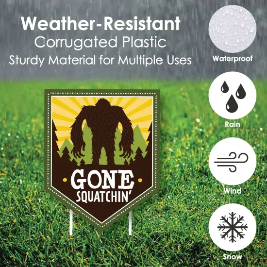 Big Dot of Happiness Sasquatch Crossing - Lawn Decorations - Outdoor Bigfoot Party or Birthday Party Yard Decorations - 10 Piece {4}