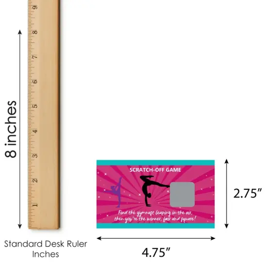 Big Dot of Happiness Tumble, Flip & Twirl - Gymnastics - Birthday Party or Gymnast Party Game Scratch Off Cards - 22 Count {7}