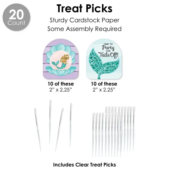 Big Dot of Happiness Let's Be Mermaids - Baby Shower or Birthday Party Favors and Cupcake Kit - Fabulous Favor Party Pack - 100 Pieces {7}