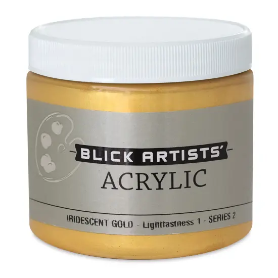 Blick Artists' Acrylic - Iridescent Gold, 16 oz jar {1}
