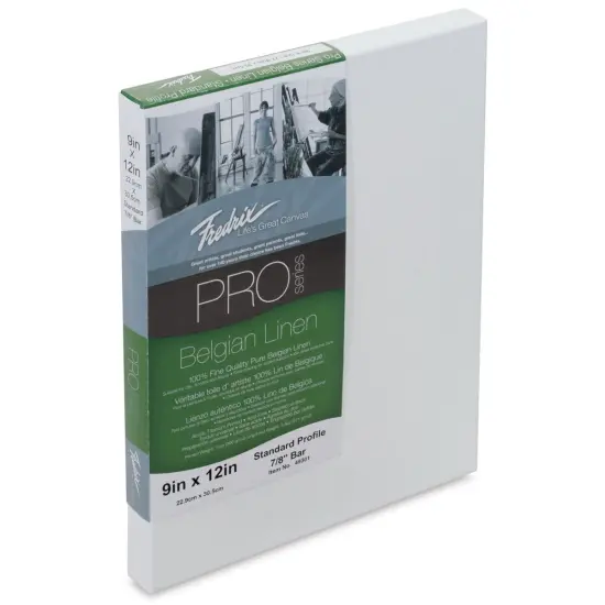 Fredrix Pro Series Traditional Profile Belgian Linen Canvas - 9" x 12", Acrylic Primed {2}