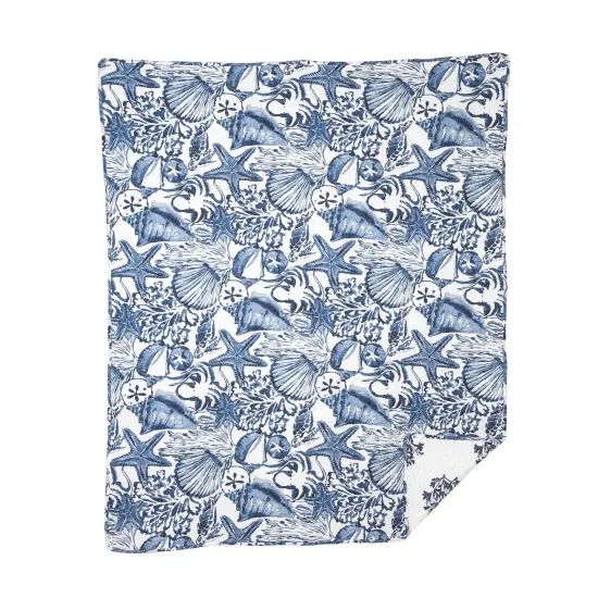 Blue Coast Shells 48" x 60" Throw Blanket {1}