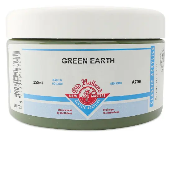 Old Holland New Masters Classic Acrylics - Green Earth, 250 ml jar {2}
