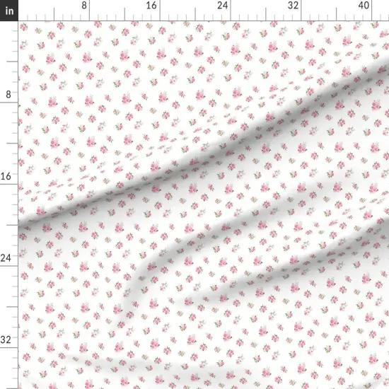 Various Fabrics by the Yard or Fat Quarter Cute Pink Roses Pattern Rose Flowers Romantic Spring Floral Custom Printed Fabric by Spoonflower {1}