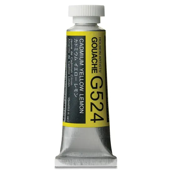Holbein Artists' Gouache - Cadmium Yellow Lemon, 15 ml tube {2}