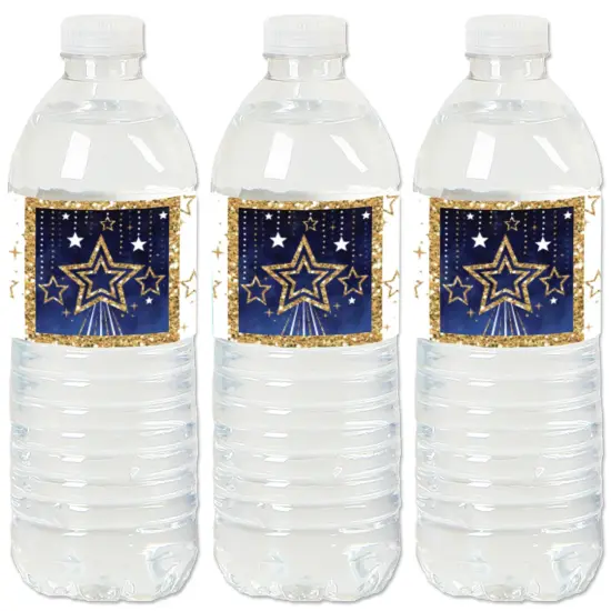 Big Dot of Happiness Starry Skies - Gold Celestial Party Water Bottle Sticker Labels - Set of 20 {1}