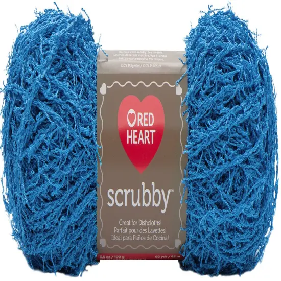 Red Heart Scrubby Ocean Yarn - 3 Pack of 100g/3.5oz - Polyester - 4 Medium (Worsted) - 92 Yards - Knitting/Crochet {2}
