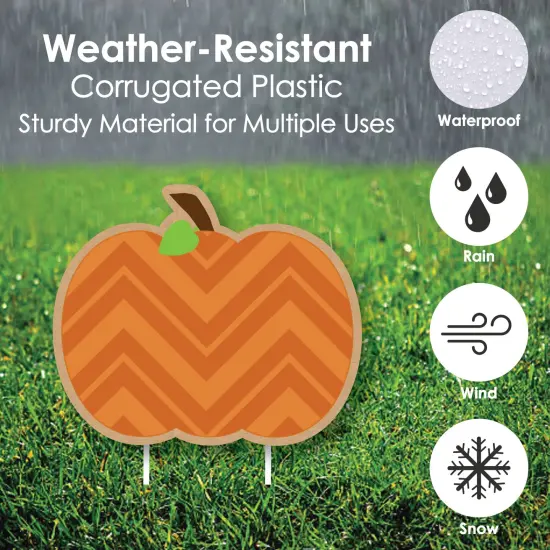Big Dot of Happiness Pumpkin Patch - Yard Sign and Outdoor Lawn Decorations - Fall, Halloween or Thanksgiving Party Yard Signs - Set of 8 {4}