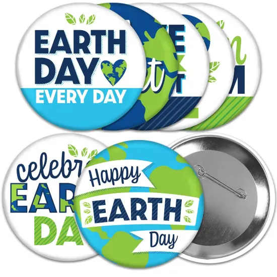 Big Dot of Happiness Happy Earth Day - 3 inch Save the Planet Badge - Pinback Buttons - Set of 8 {1}
