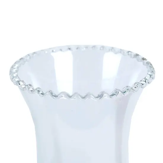 Clear Glass Lamp Chimney, Replacement Hurricane Globe Measures 3 Inch Diameter Base x 8 1/2 Inches High for Oil or Kerosene Lanterns, Crimp Top {3}