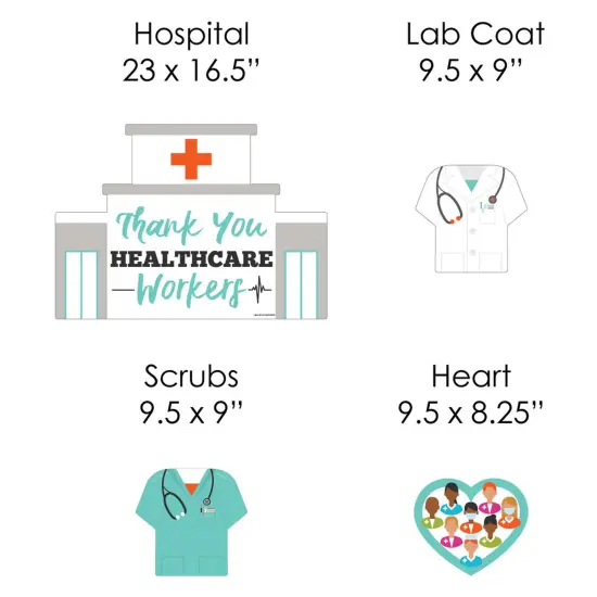 Big Dot of Happiness Thank You Healthcare Workers - Yard Sign and Outdoor Lawn Decorations - Doctor and Nurse Appreciation Yard Signs - Set of 8 {7}