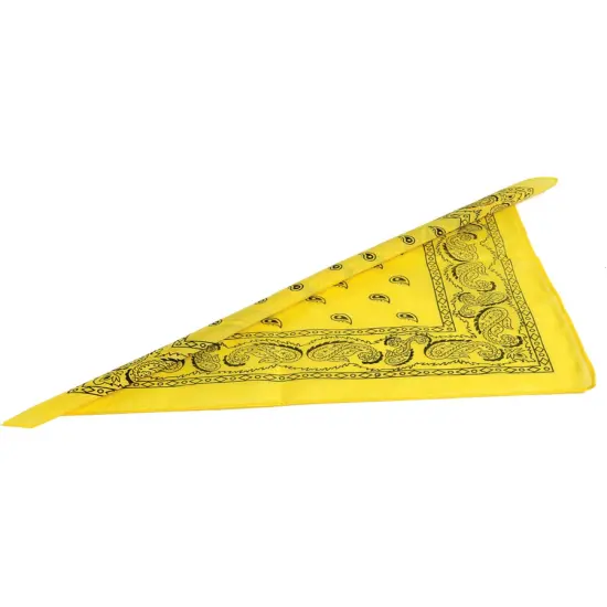 Yellow Cowboy Cowgirl Western Bandana Head Scarf Costume Accessory {1}
