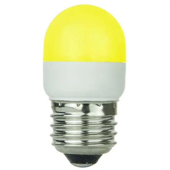 SUNLITE 0.5w Tubular T10 Yellow LED Medium Screw In Base Bulb {1}