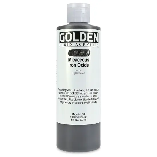 Golden Fluid Acrylics - Iridescent Micaceous Iron Oxide, 8 oz bottle {2}