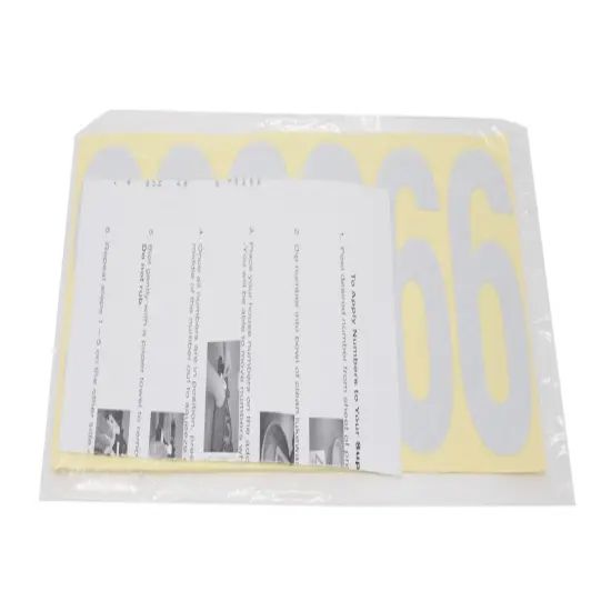 Address AmericaPack of 44 Pre-Cut Reflective Numbers 4"white reflective {6}