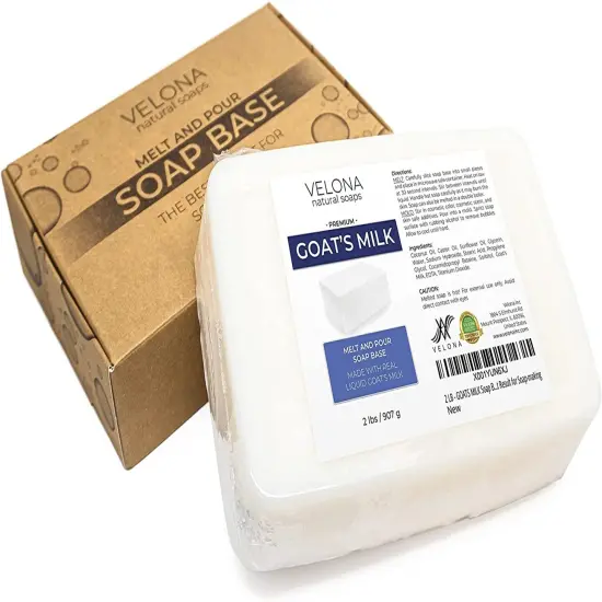 2 LB - GOATS MILK Soap Base by Velona | SLS/SLES free | Melt and Pour | Natural Bars For The Best Result for Soap-making&hellip; {4}