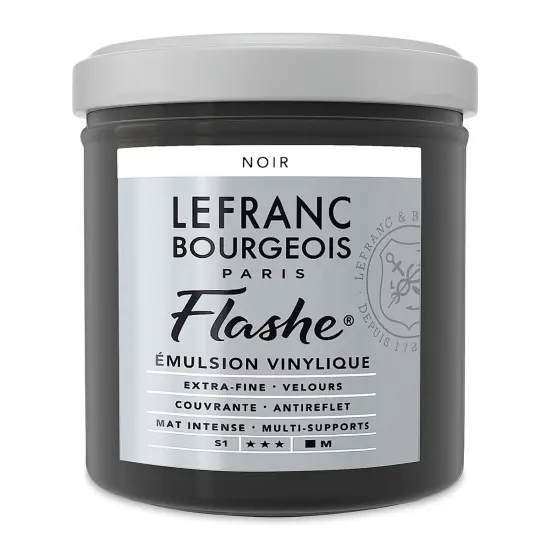 Lefranc & Bourgeois Flashe Vinyl Paint - Black, 125 ml jar {2}