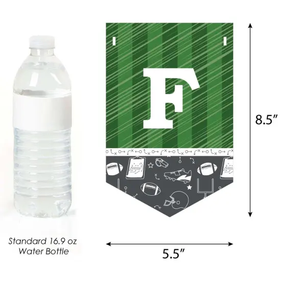 Big Dot of Happiness End Zone - Football - Baby Shower or Birthday Party Bunting Banner - Party Decorations - First Downs and Touch Downs {4}